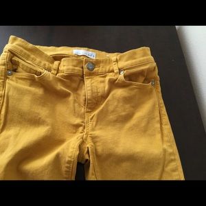 Ann Taylor Loft modern skinny mustard jeans 00/24